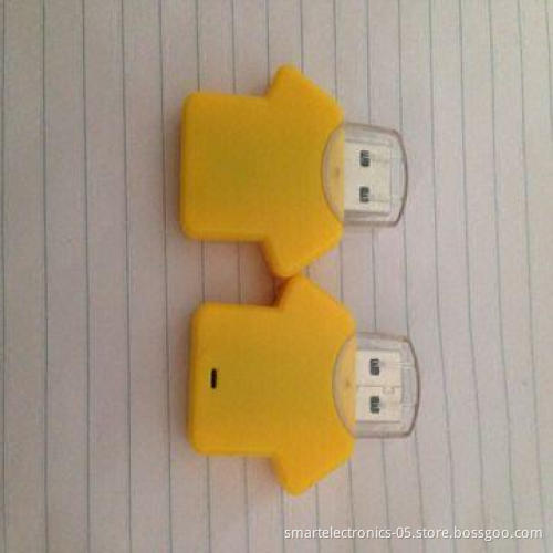 T-shirt plastic USB flash drives, 64MB to 128GB memory capacity